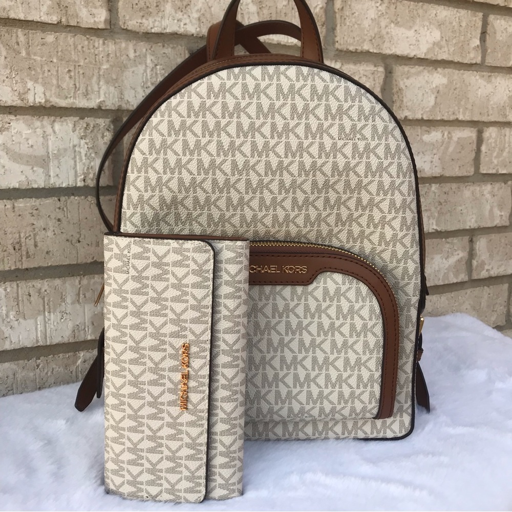 Michael Kors backpack and wallet